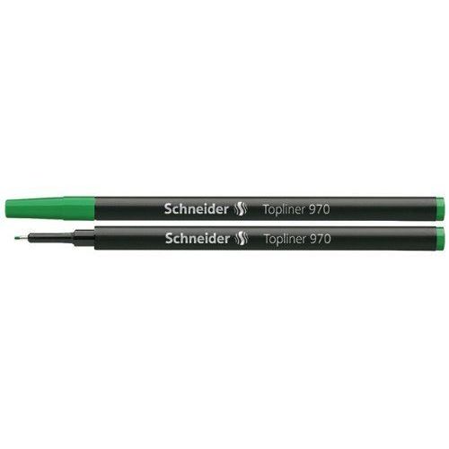 Schneider Fineliner Topliner 970 Mine De Rechange Pour Stylo Topliner 911 Pointe 0,4 Mm Vert Lot De 10