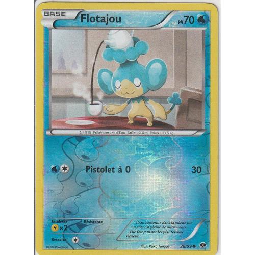 Carte Pokemon - Flotajou - 28/99 - Reverse - Noir Et Blanc - Destinée Future -