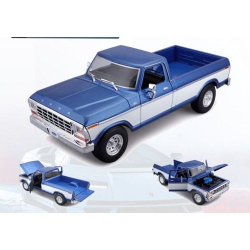 Véhicules Miniatures Die Cast 1/20 Ford F150 Pick-Up - Bleu Et Blanche