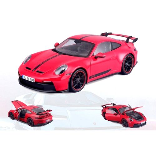 Véhicules Miniatures Die Cast 1/18 Porsche 911 Gt3 2022 - Rouge Avec Bande