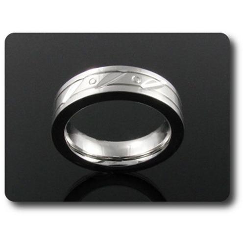 Bague Homme Motif Grave Acier.