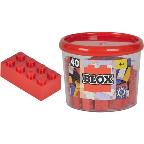 Simba - 104118875 - Ensemble De Blocs De Construction - Blox 8 - 40 Pièces - Rouge