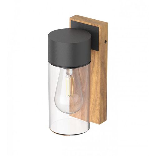 Xanlite - Applique Murale Filaire Noire Et Bois Ip44, Culot E27, 40w Max - Apfe40wnw
