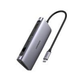 Ugreen 8in1 Adapter Usb-c To Hdmi 4k, 3x Usb 3.0, Type-c, Rj45, Sd, M