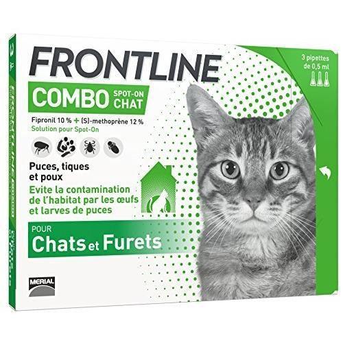Frontline Combo Chat - Anti-Puces Et Anti-Tiques Pour Chat - 3 Pipettes 1407020