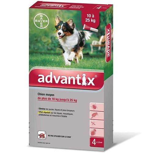 Advantix Chien Moyen 10-25kg 4 Pipettes