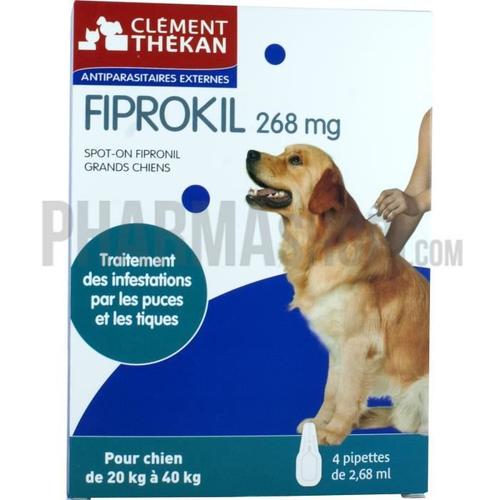Fiprokil Grands Chiens 268 Mg Clément Thekan - ...