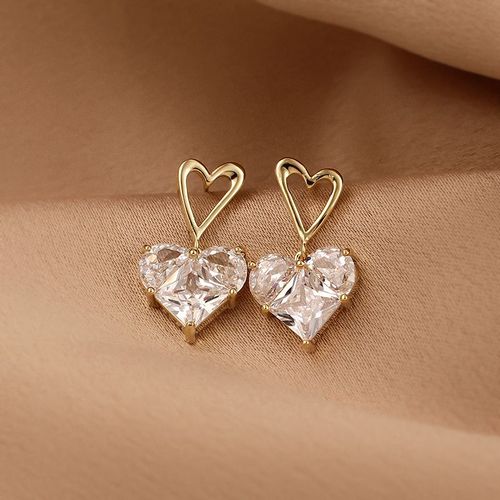 Boucles D'oreilles Avec Pendentif En Cristal Transparent Pour Femmes, Nouveauté Tendance 2021