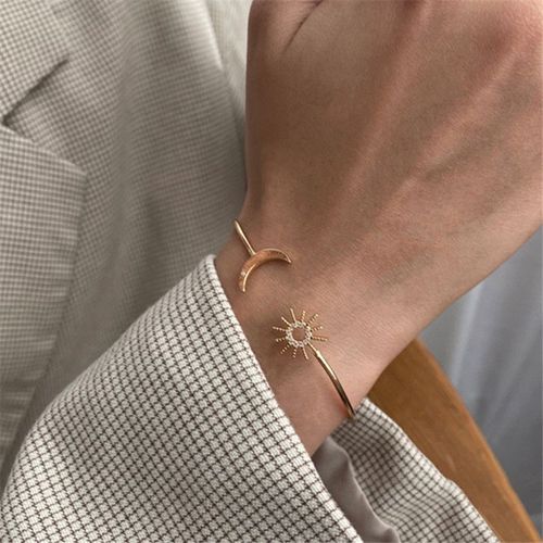 Bracelet À Breloques En Argent Sterling 2021 Pour Femmes, Bijou Coréen, Étoile, Lune, Cristal Réglable, Pour Fête De Mariage, Sl162, Nouvelle Collection 925