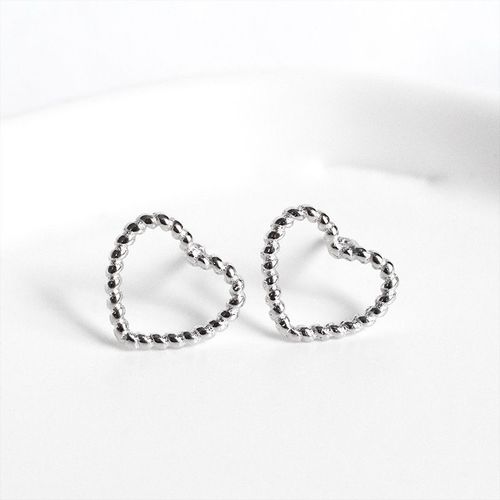 Boucles D'oreilles Géométriques En Forme De C¿Ur Pour Femmes, En Argent Sterling 925, À La Mode, Charmantes, Bijoux Décoratifs