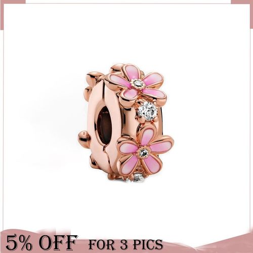 Breloque Pour Bracelet Pandora Original Pour Femme, Bijoux En Argent Sterling 2021 Avec Clip D'espacement Marguerite Rose, Offre Spéciale, 925