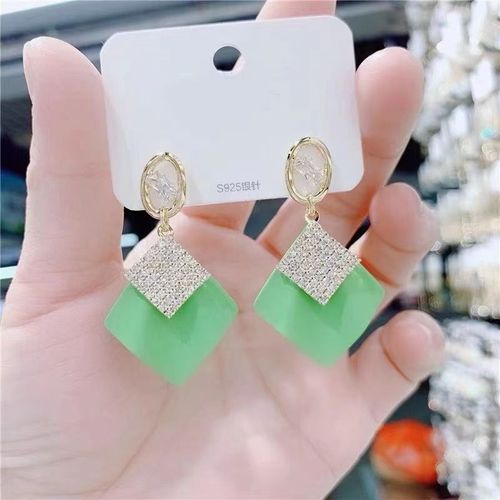 Boucles D'oreilles Géométriques En Métal Pour Femmes, Irrégulières, Pendentif Couleur Bonbon, Personnalité Mignonne, Tendance, Simple, Cadeau, Bijoux Pour Filles
