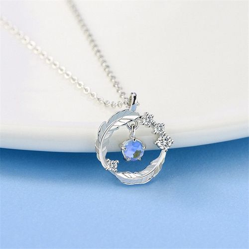 Collier Ras Du Cou En Argent Sterling 925, Perle Ronde, Plume, Bijou Pour Femmes Et Filles, Dz460