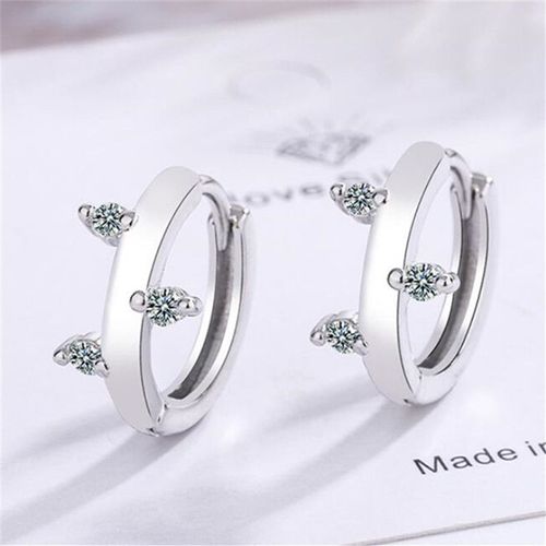 Boucles D'oreilles Rondes En Argent Sterling 925 Pour Femmes Et Filles, Bijoux De Fête De Fiançailles, Piercing, Eh068
