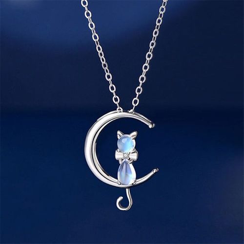Colliers Pendentifs En Pierre De Lune Pour Femmes Et Filles, Chaîne À Clavicule, Bijoux De Fête, Accessoires, Dz742