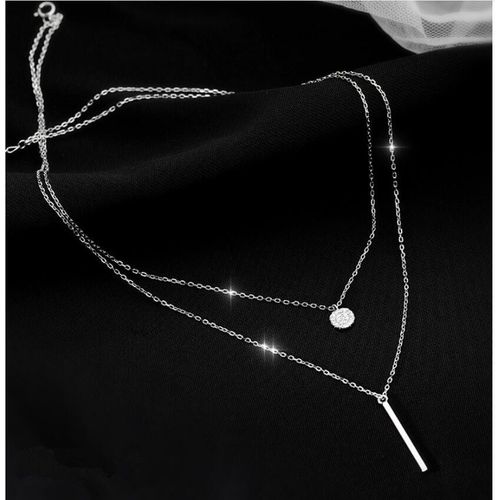 Collier Ras Du Cou Double Épaisseur Pour Femme, Bijou De Noël, En Argent Sterling 925, Or Rose, Dz238