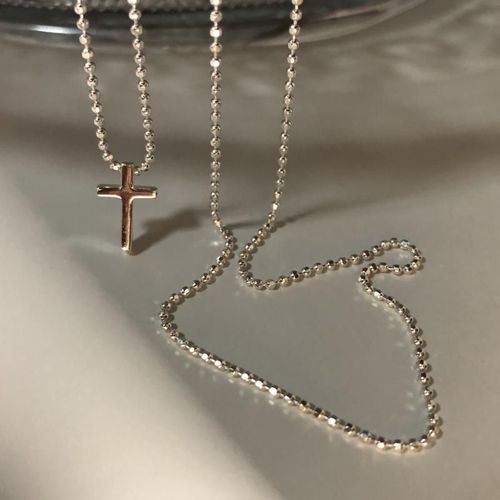 Colliers Ras Du Cou À Perles Rondes En Argent Sterling 925 Pour Femmes, Bijoux De Fête, Croix, Dz748