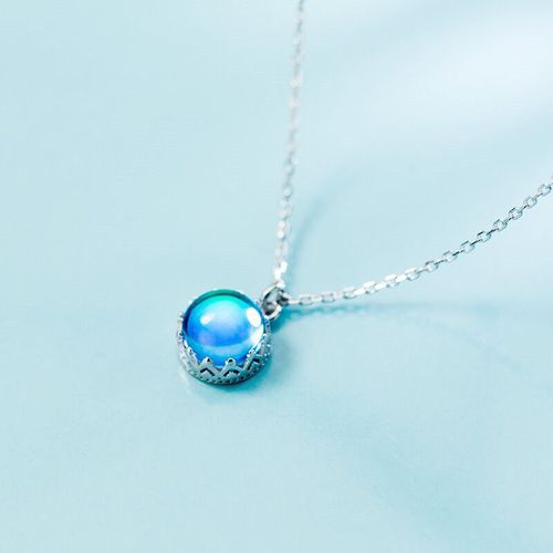 Colliers Et Pendentifs Ras Du Cou En Pierre De Lune Pour Femmes, Bijoux De Fête, En Argent Sterling 925, Dz105