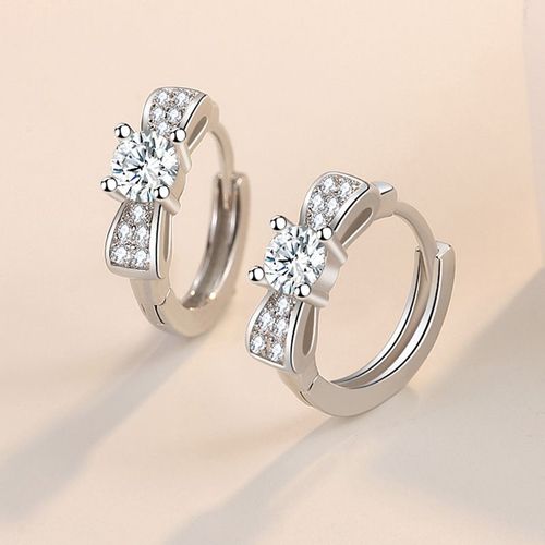 Boucles D'oreilles En Argent Sterling 925 Pour Femmes Et Filles, Bijoux Pour Fête De Fiançailles Et Mariage, Piercing À N¿Ud Papillon, Eh618