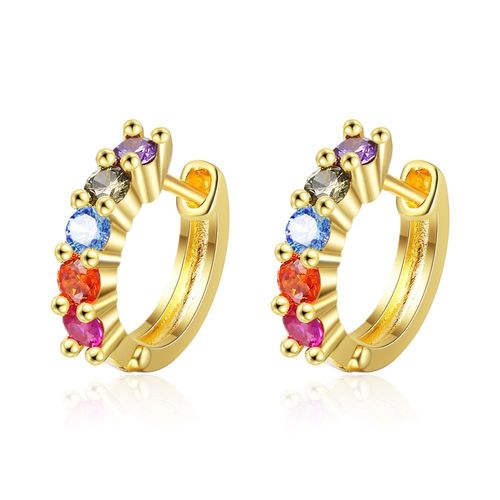 Boucles D'oreilles En Argent Sterling 925 Pour Femmes, Piercing En Cristal Coloré, Élégant, Bijoux Cadeau De Mariage, Eh670