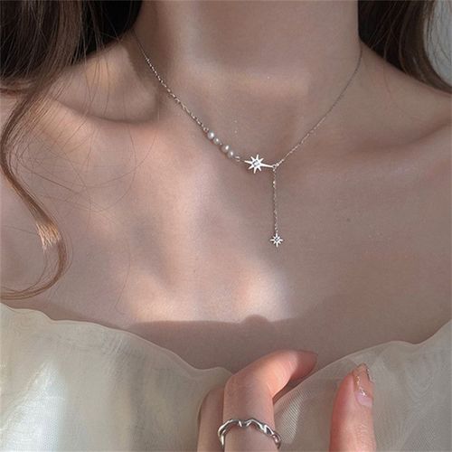 Collier Avec Pampilles En Argent Sterling 925 Pour Femmes Et Filles, Bijoux De Noël, Dz760