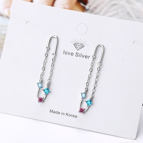 Boucles D'oreilles En Argent Sterling 2021, Broches En Cristal, Pour Femmes Et Filles, Accessoires De Bijoux De Fiançailles Pour Mariage, Eh1270, Nouvelle Collection 925