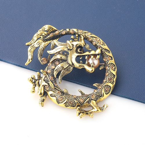 Broche Dragon Chinois Rétro En Métal Pour Femme, Broche Mignonne, Badge Créatif Populaire, Accessoires De Fête, Nouvelle Mode 2021