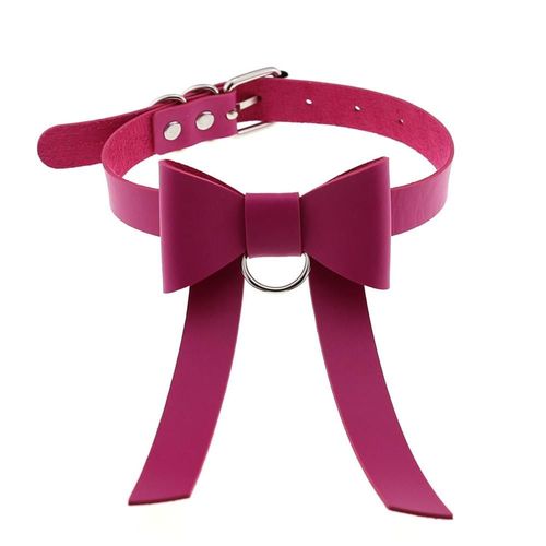 Collier En Cuir Pu, Punk Rock Gothique, Sexy, N¿Ud Rond, Pendentif, Long, Anime, Bijoux Rave, Cadeau De Fête