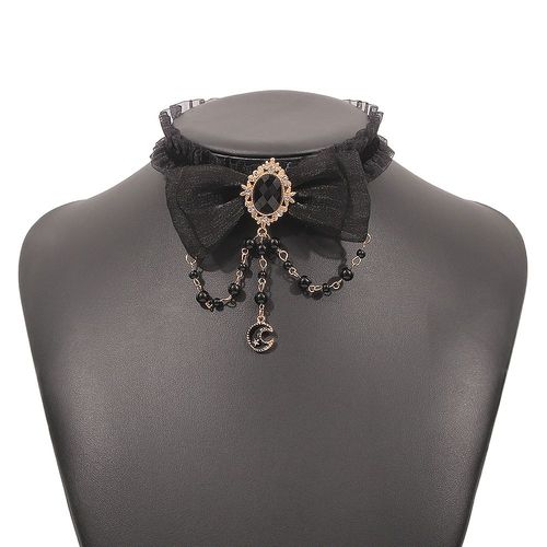 Collier En Dentelle Noire Pour Femmes, Bijoux Gothiques, Pendentifs, Ras Du Cou Court, Accessoires, Faux Collier, Perles