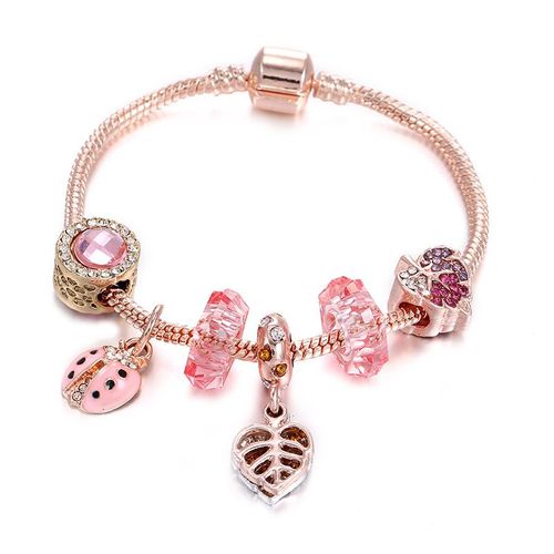 Bracelet Original En Or Rose Pour Femmes, Nouvelle Tendance 2021, Avec Des Perles À Fleurs Éblouissantes, Pour La Fabrication De Bijoux Cadeaux, Diy, 100%