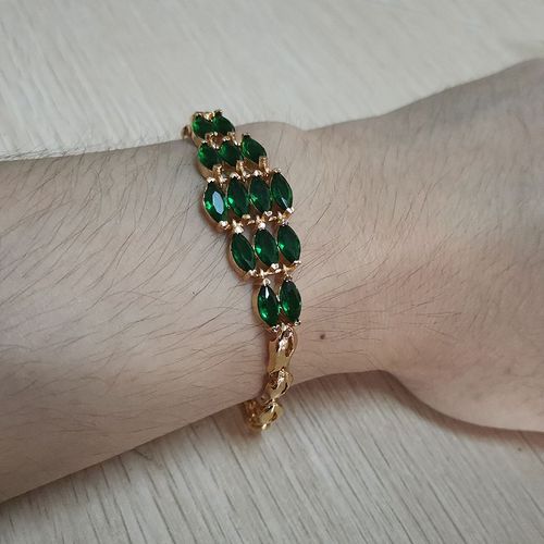 Bijoux En Cristal Pour Femmes, Tendance, Vert Chaud, Or Bracelet À Breloques, Nouvelle Mode, Doré Bracelets Pour Femme