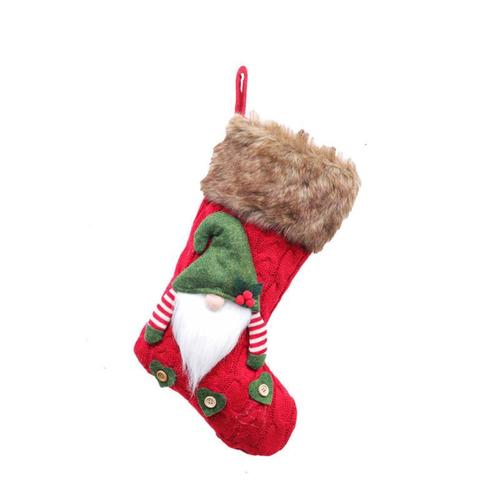 Chaussette de no l en peluche su doise 3D Gnome chaussettes pour