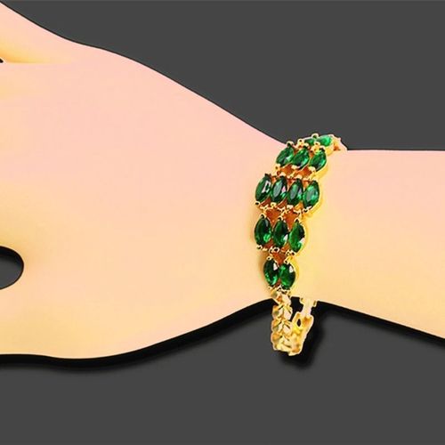 Bracelets À Breloques Vintage Pour Femmes, Bijou De Poignet Pavé De Couleur Or Et Cristal Bleu, 2018