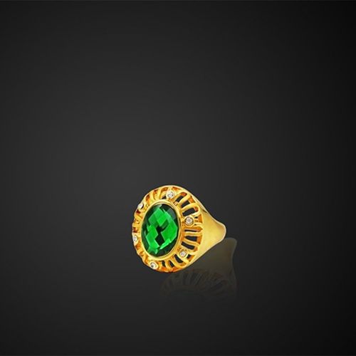 Bague En Strass En Cristal Vert Pour Hommes Et Femmes, Pour Amoureux Direct De L'usine