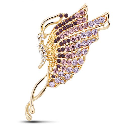 Broches Papillon Élégantes Et Exquises, Pour Foulard, Boucle, Robe, Personnalité, Corsage En Cristal Pour Femmes Z034