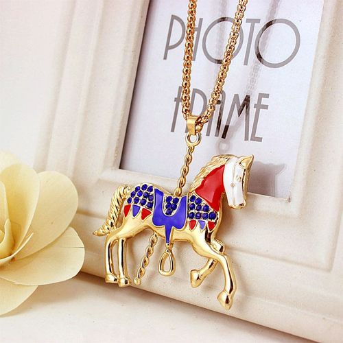 Collier Long En Émail Pour Femmes, Style Bohème, Pendentif En Cristal, Bijoux À La Mode, Cadeau, X610, 2018