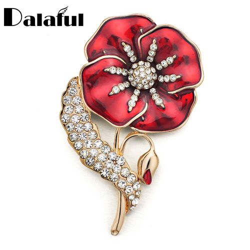 Broche De Luxe En Cristal, Fleur Rouge, Accessoires De Bijoux Pour Mariage, Mariée, Z023