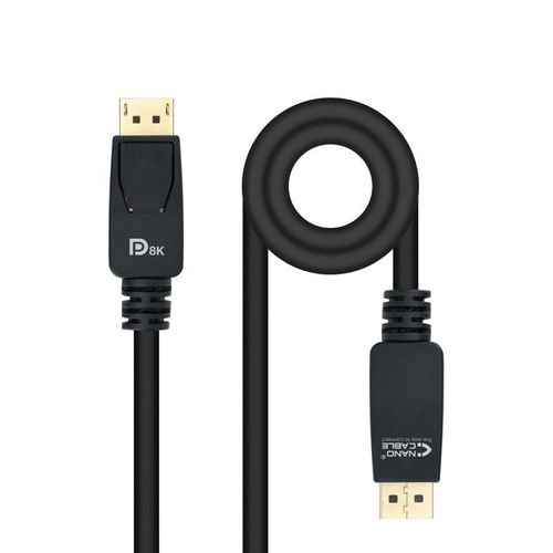 Câble Nanocable DisplayPort 1.4 Mâle vers DisplayPort 1.4 Mâle 3m - Certifié VESA - Couleur Noir