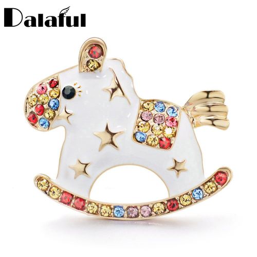 Broches Cheval De Trojans Pour Femmes, Colorées, En Cristal, Animal, Passe Temps, Étoile, Bijoux, Écharpe, Accessoire, Z072