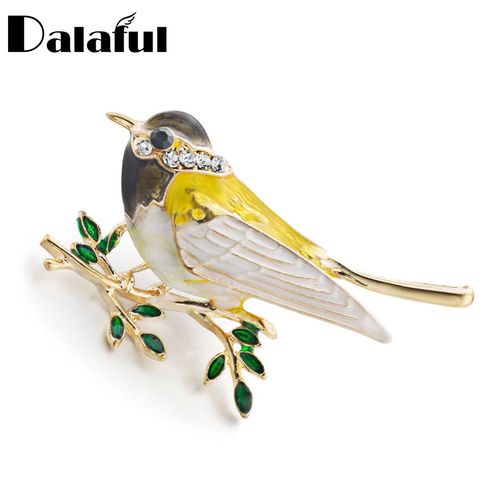 Jolies Broches En Forme D'oiseau, En Strass, Feuilles D'émail, Cristal, Bijoux À Clips Pour Costume, Robe Écharpe Pour Hommes Et Femmes Z060