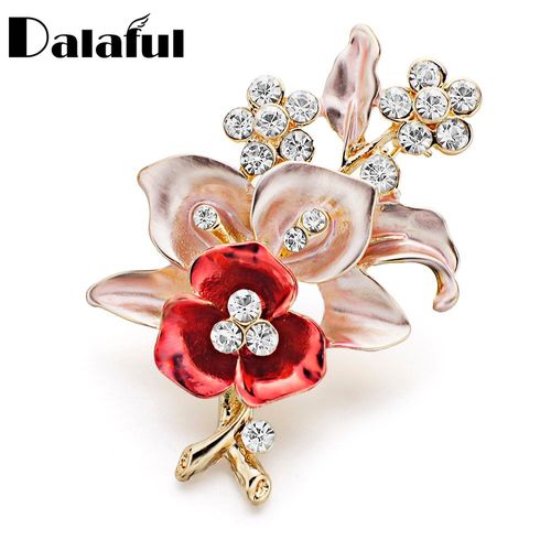 Broches En Cristal, Élégantes, Magnifiques, Fleur Rouge, Pour Mariage, Joli Bijoux Pour Femmes, Cadeau, Nouveau, Z024