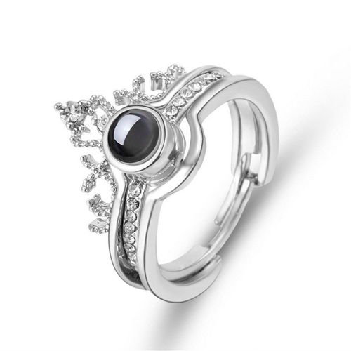 Bague De Projection, Couleur Or Rose, 2019 Langues Différentes, Je T'aime, Romantique, Mémoire D'amour, Mariage, Nouvel Arrivage, 100