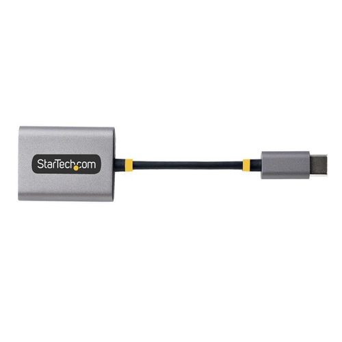 StarTech.com Adaptateur Casque USB-C, Double Casque USB-C avec Entrée Mic - Répartiteur audio - 24 pin USB-C mâle droit pour jack mini femelle droit - 7 cm - noir, gris sidéral