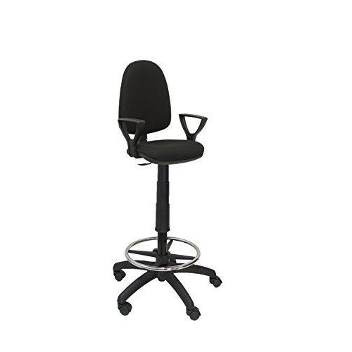 Crespo T04cp Tabouret Piqueras Et Ergonomique À Hauteur Réglable Repose-Pieds Et Couronne Noir