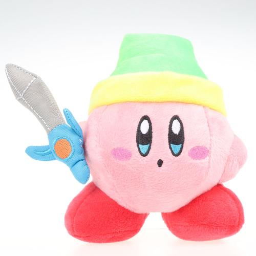 Peluche Kirby - Peluche Kirby - Série Kawaii Kirby - Cadeau d'anniversaire  pour enfants (18cm Épéiste Kabi)