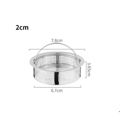 Profondeur De Couleur 2cm Bouchon De Filtre De Trou De Vidange De Douche, Évier En Acier Inoxydable, Filtre De Cuisine, Écran En Métal, Passoire De Salle De Bains