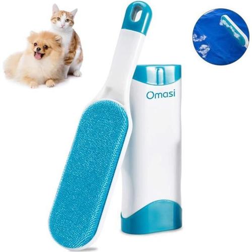 Brosse Anti Poils Animaux Chat & Chien - Brosse De Nettoyage Magique Réutilisable Enlève Poils - Brosse Poil Animaux Magique