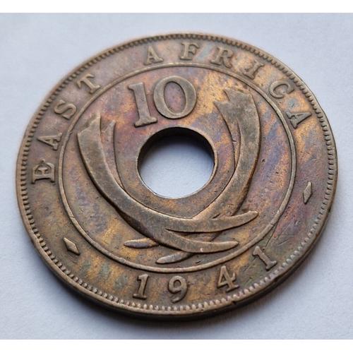 Pièce De Monnaie 10 Cents George Vi 1941 Afrique De L'est