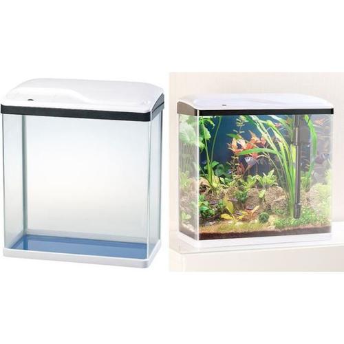 Aquarium Complet Avec Pompe, Filtre Et Éclairage Led Bleu / Blanc, 40 L