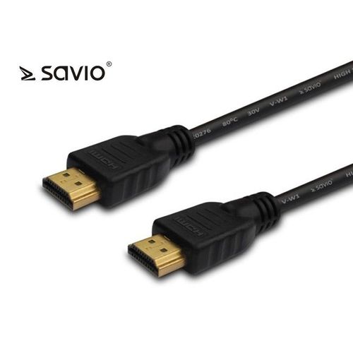 SAVIO CL-06 - Câble HDMI avec Ethernet - HDMI mâle pour HDMI mâle - 3 m - blindé - noir